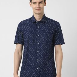 Peter England Casuals Men Spread Collar Floral Printed Cotton Casual Shirt-image-89