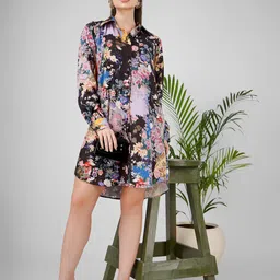 Sukshat A-Line Floral Mini Shirt Dress-picture-17