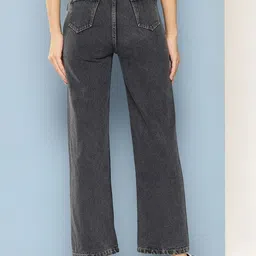 Muhuratam Girls Casual Black Colour Solid Denim Jeans-picture-17