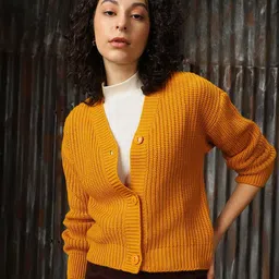 High Star Women Crop Sweater Boxy Fit Cardigan-picture-50