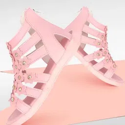 Freeplay Girls Round Toe Gladiators Fashion Flats-20