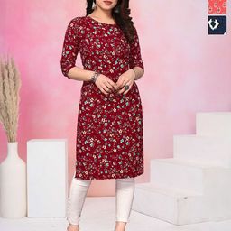 KETAKI FASHION Women Pack Of 3 Floral Printed Straight Crepe Kurta-image-52