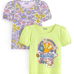 Honeyhap Print Puff Sleeve Cotton Top-picture-49