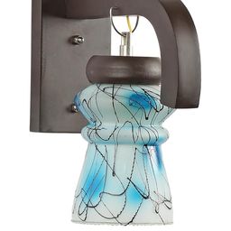 Somil Premium Designer Glass Wall / Night Lamp Elegant & Stylish Dcor Accent for Modern Interiors, color- Blue, White, Black, Size:- 17 X 30 X 27 CM-image-77
