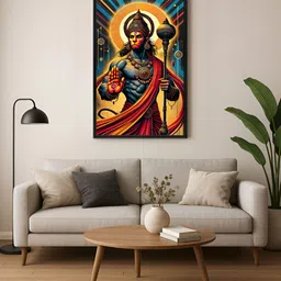 999Store Blue & Red Canvas Religious Wall Paintings-picture-54