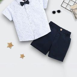 GLAM ELEGANCE Kids Printed Short Sleeves Shirt With Shorts-image-94
