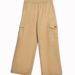 Tommy Hilfiger Girls Loose Fit Solid Mid Rise Trousers-picture-2