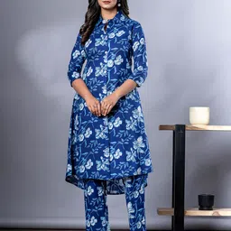 KALINI Printed Pure Cotton Tunic With Trouser Co-Ords-picture-13
