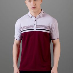 INVICTUS Men Colourblocked Polo Collar T-shirt-image-83