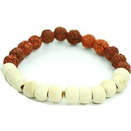 Divine souvenirs Unisex Rudraksha Beaded Elasticated Bracelet-38