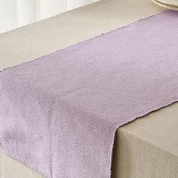 Home Centre Drake Mystic Garden Purple Cotton Ribbed Table Runner-43
