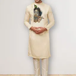 PulseIQ Men Quirky Printed Kurta with Pyjama-picture-18