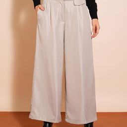 Globus Women Flared High-Rise Pleated Trousers-image-119