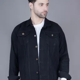 LINARIA Men Spread Collar Solid Casual Denim Jacket-picture-49