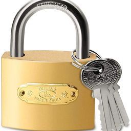 Bluedeal Pressing Lock with 3 key's Hard Stainless Steel Imported Lock sutable for House Doors gate's Store Gates ETS (25 MM)-18