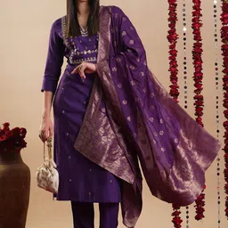 Anni Designer Women Regular Kurta with Trousers & With Dupatta-25