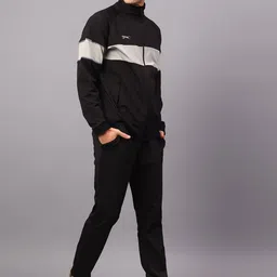 Shiv Naresh Men Colourblocked Mock Collar Jacket & Track Pant image 4