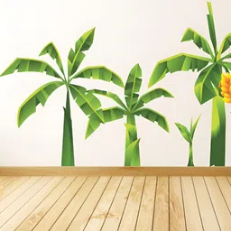 LANSTICK Green Banana Tree Printed Waterproof Wallpaper-image-92
