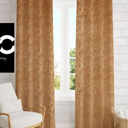 Aura Gold-Toned Set of 3 Window Curtain-image-75