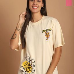 Metronaut Women Typography 2 Printed Drop-Shoulder Sleeves T-shirt-picture-48