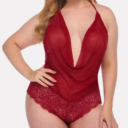 Beera Halter Neck Baby Doll with High-Low-picture-11