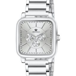 CRESTELLO Men Dial & Stainless Steel Straps Analogue Watch CR-GS041-SLV-CH-10