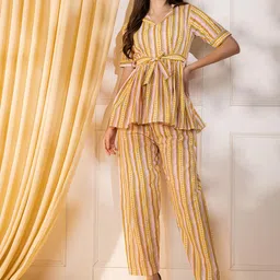 Moda Rapido Printed Pure Cotton Tunic With Palazzo Co-Ords-image-90