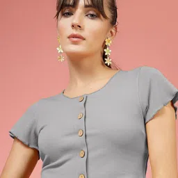 Oomph! Women Fitted Crop Top-picture-49