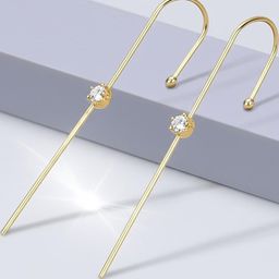 Vembley Gold-Plated Cubic Zirconia Alloy Ear Cuff-picture-22