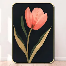 Myntra Elegant Homes Black & Pink 1 Piece Wooden Floral and Botanical Wall Art-image-81