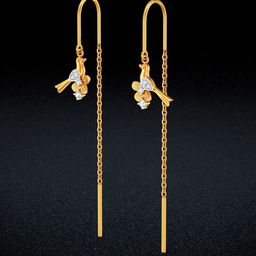 Joyalukkas Graceful Floral Birds Gold Women Earrings-picture-17