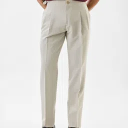 Snitch Men Slim Fit Pleated Trousers-picture-6