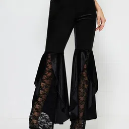 LULU & SKY Women Flared High-Rise Trousers-picture-35