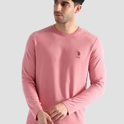 U.S. Polo Assn. Round Neck Pure Cotton Lounge T-Shirt-image-84