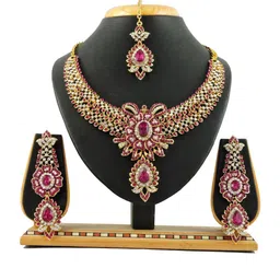 VATSALYA creation Women Pink Jewellery Set-image-97
