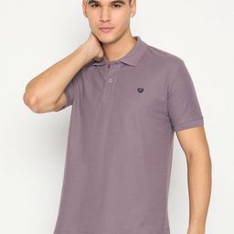 Duke Men Solid Polo Collar Cotton Slim Fit T-shirt-image-96