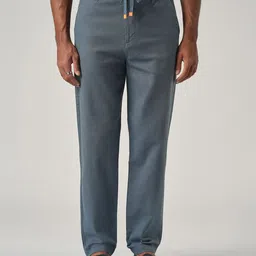 Banana Club Men Blue Relaxed Fit Trousers-image-97