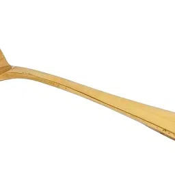 a & h enterprises Spoon Set for Dining Table Brass Set of 3 pieces Plain Design Daily Use Brass Table Spoon Set image 3