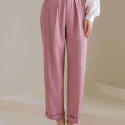 Stylecast X Kotty Women High-Rise Pleated Trousers-image-15