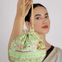 Anouk Embellished Potli Clutch-image-62