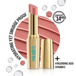 Lakme 9to5 Hya Matte Hydrating Smudge Proof Lipstick - Vacation Nude NM1-15