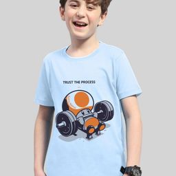 AUSK Boys Graphic Printed Drop-Shoulder Sleeves Cotton T-shirt-image-55