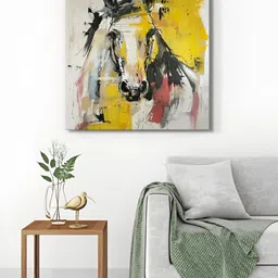 999Store Yellow & Off White 1 Piece Canvas Birds and Animals Wall Paintings-image-51