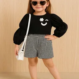 Ninas Girls Round Neck Printed Top with Shorts-image-16