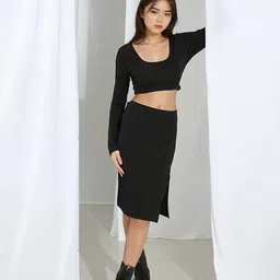 Stylecast X Kotty Scoop Neck Top With Skirt Co-Ords-image-7