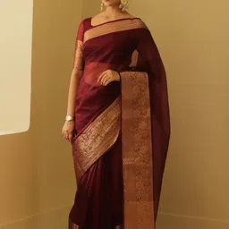 Panzora Woven Design Zari Kanjeevaram Saree-28