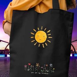 the sack co Black Canvas Tote Bag-image-95
