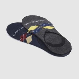 Being Human Men Pack Of 2 Checked Shoe Liners Socks-21