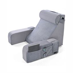 HOSPIKART Grey Faux Velvet Breathable Therapedic Pillow-21