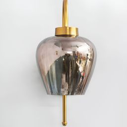 SHREE KALA HOME DECOR Brown Metal Traditional Abstract Shaped Shaped Wall Lamp-image-91